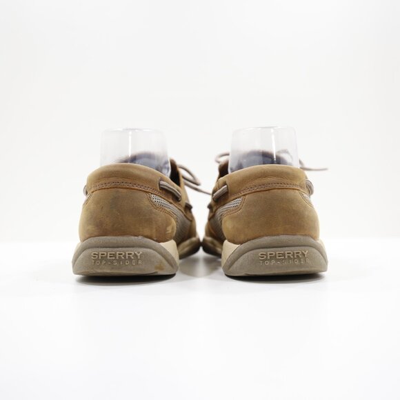 Sperry Intrepid Brown Leather & Mesh 2-Eye Boat Shoes - Women's 9 - Picture 4 of 7